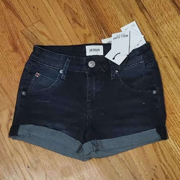 Hudson Jeans Other - Hudson Kids Stretch Denim Roll Cuff Short Shorts Low Octane Big Girl's Size 10